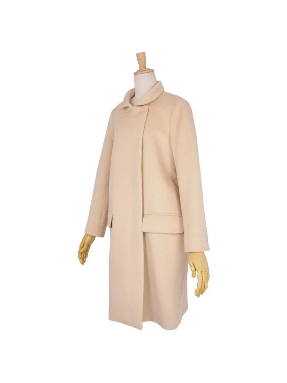Max Mara Coat Long White Tag Camel Beige